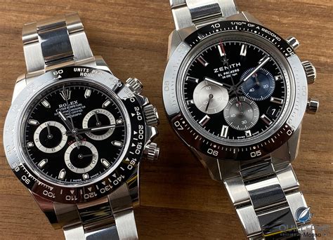 daytona zenith o rolex confronto|rolex vs daytona chronograph.